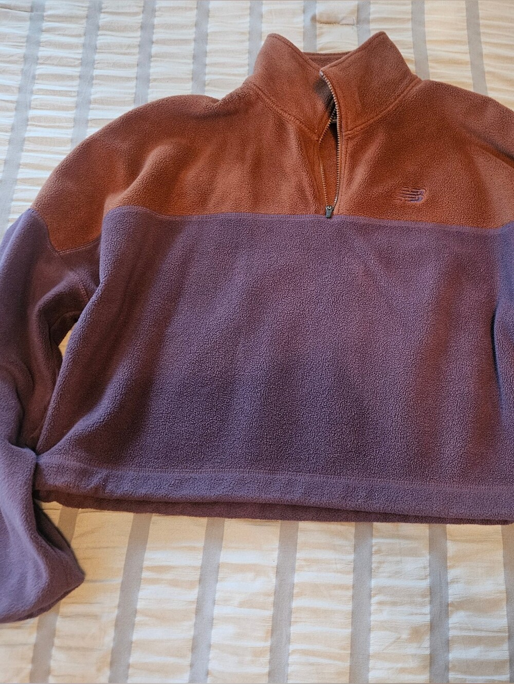 New Balance - Women’s Polar Fleece Half Zip Pullover. Size XS. Color: Rich Brown